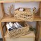 Rectangular Water Hyacinth Storage Basket, Wicker Baskets for Organizing,Hyacinth Baskets with Handle